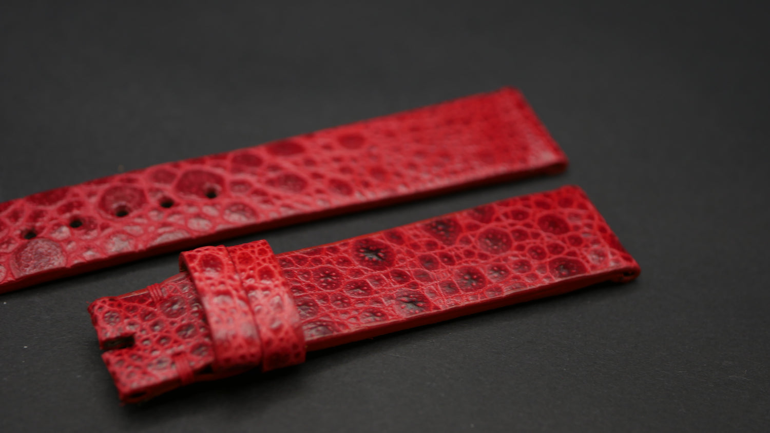 Cinturino in pelle di rospo ROSSO
