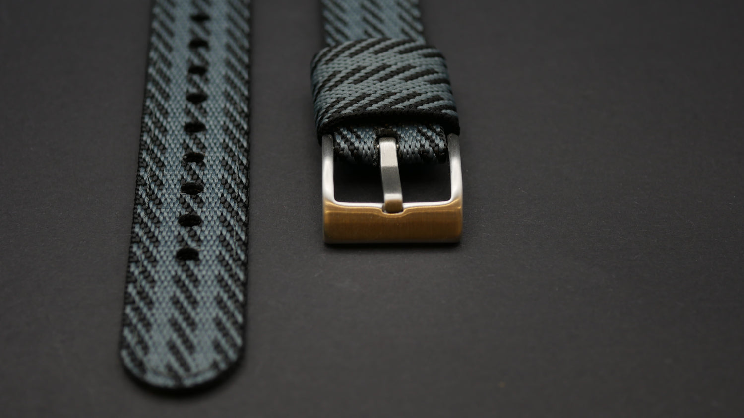 CINTURINO NYLON TUDOR TYPE GRIGIO NAVY GRIGIO SCURO