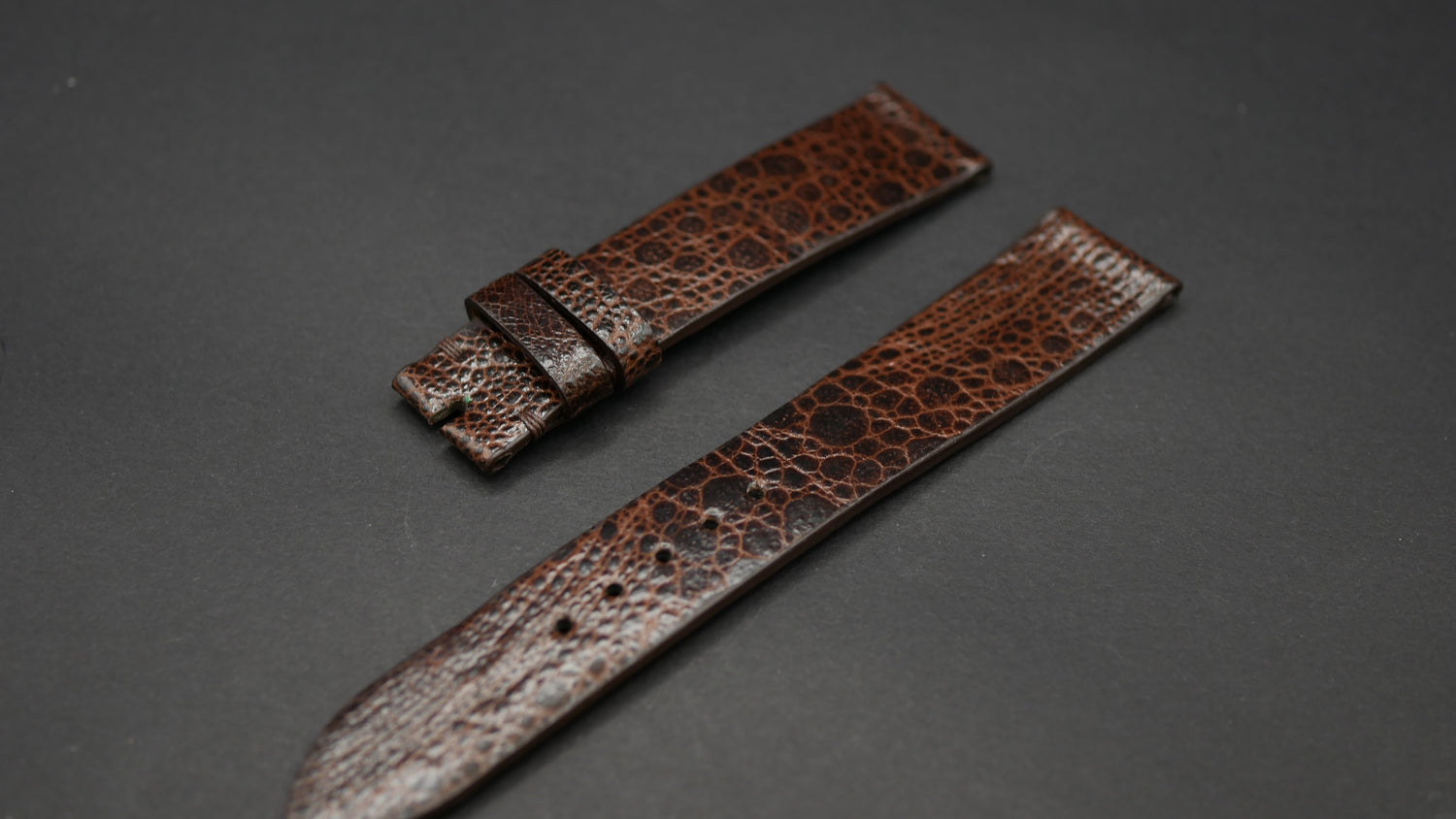 Cinturino in pelle di rospo MARRONE