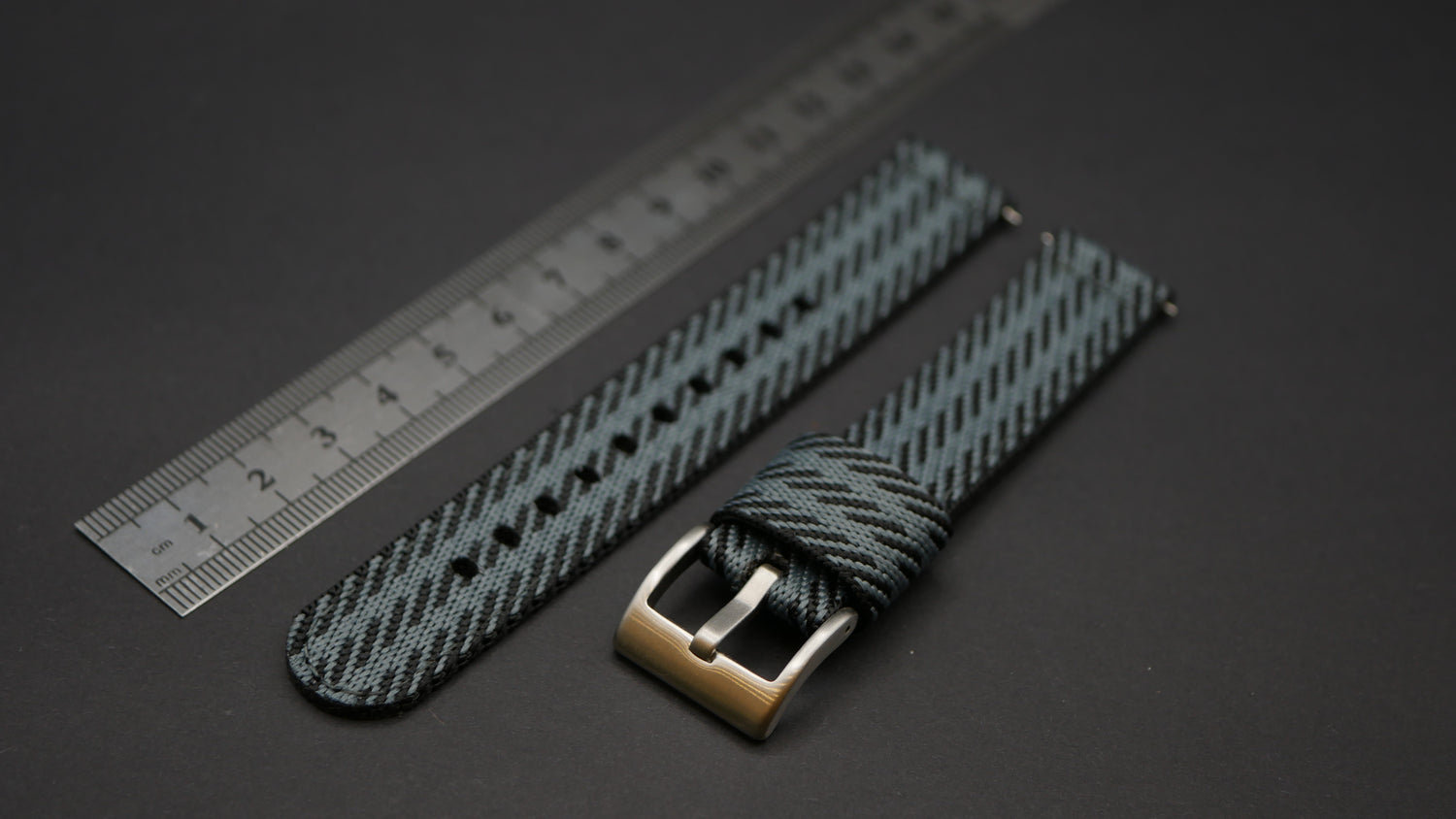 CINTURINO NYLON TUDOR TYPE GRIGIO NAVY GRIGIO SCURO