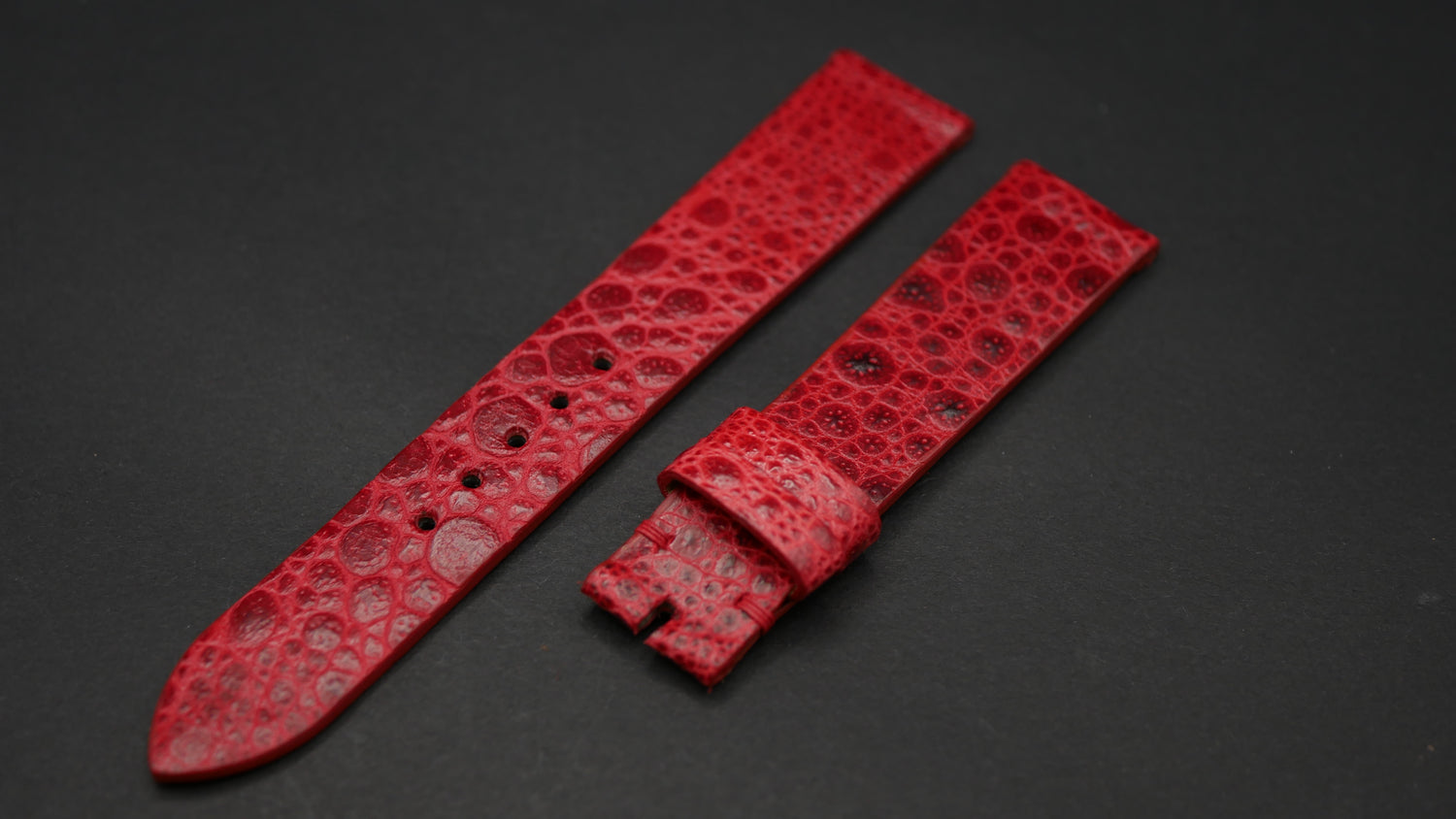 Cinturino in pelle di rospo ROSSO