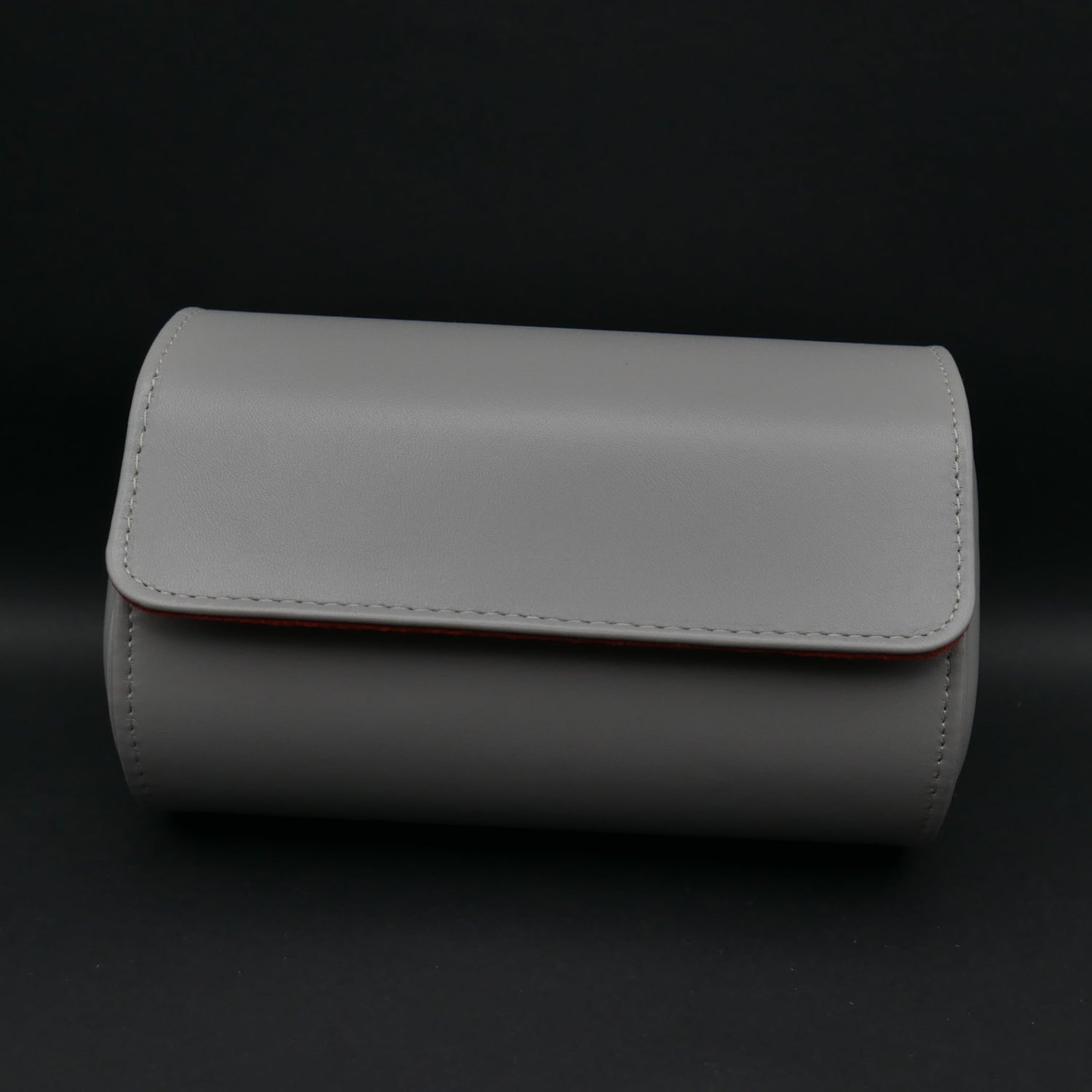 PORTAOROLOGI IN CUOIO E MICROFIBRA 2 POSTI GRIGIO