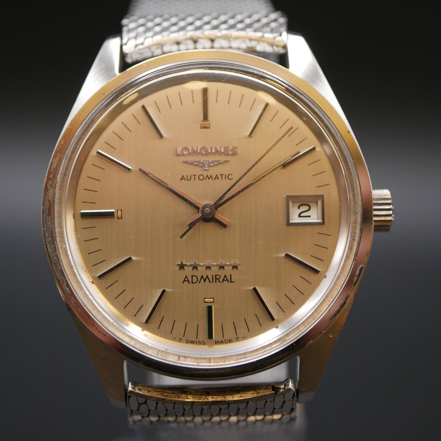 LONGINES ADMIRAL AUTOMATICO BRACCIALE ORIGINALE