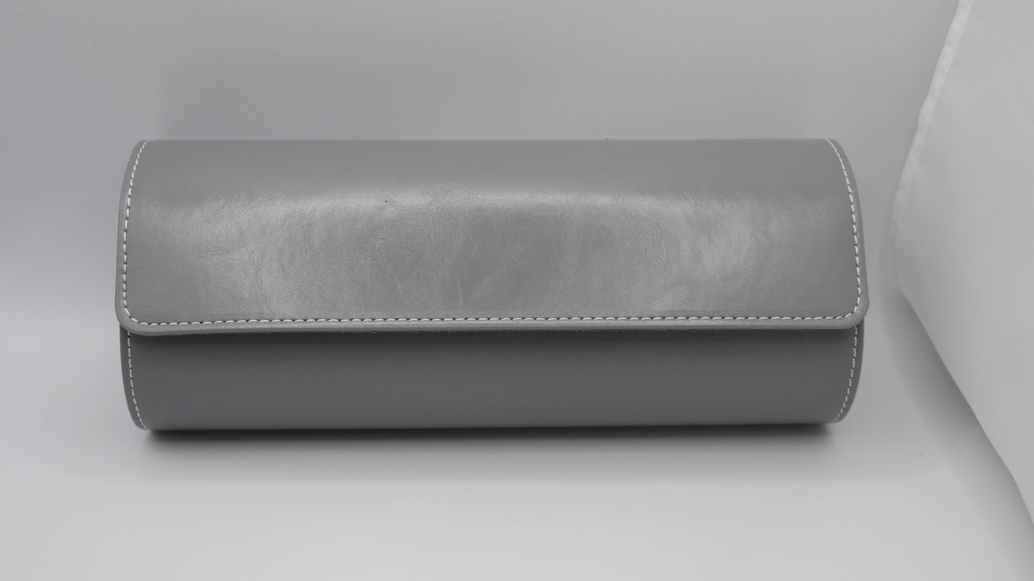 PORTAOROLOGI IN PELLE E MICROFIBRA 3 POSTI GRIGIO "HERMES"