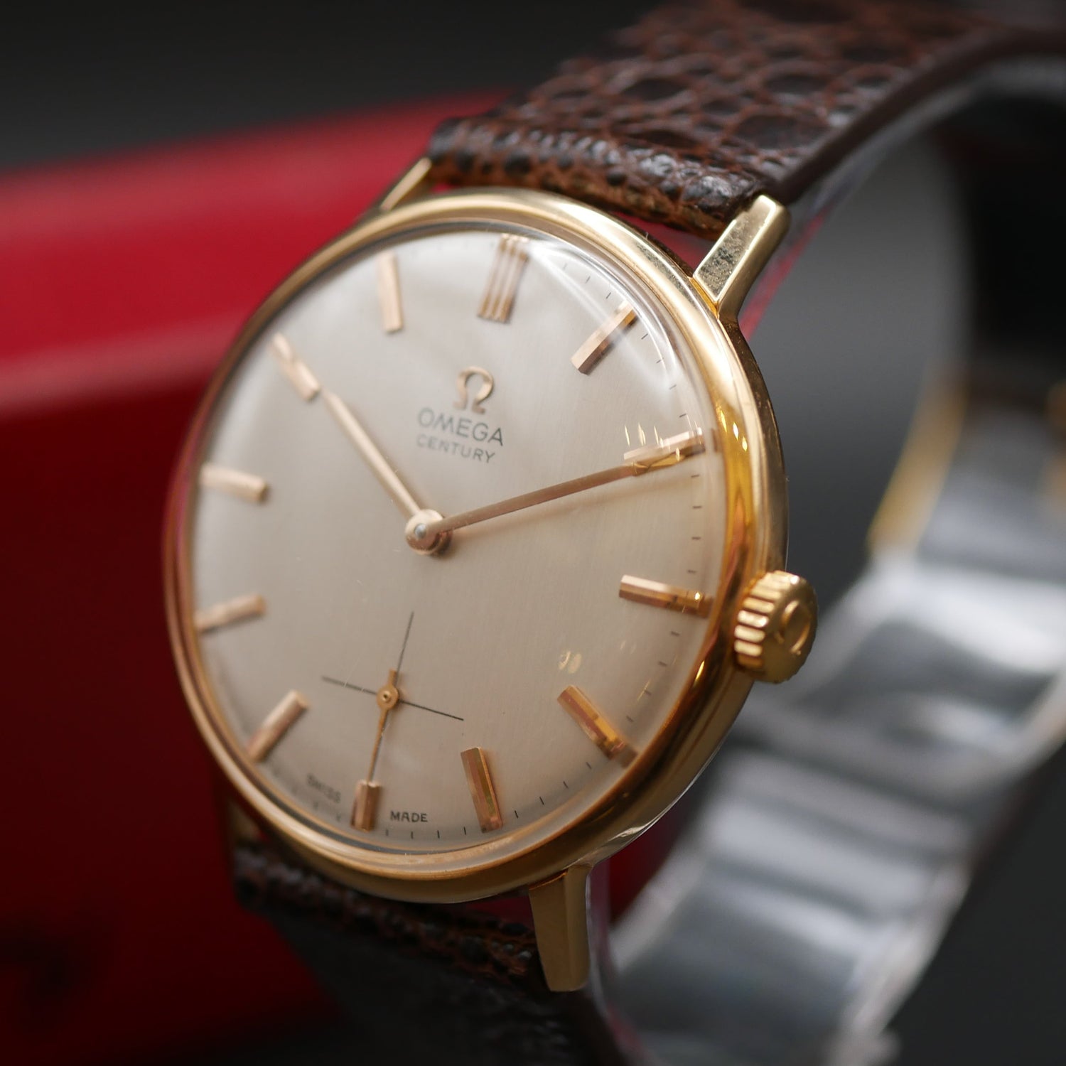 OMEGA CENTURY CARICA MANUALE SCATOLA ORIGINALE ORO 18kt