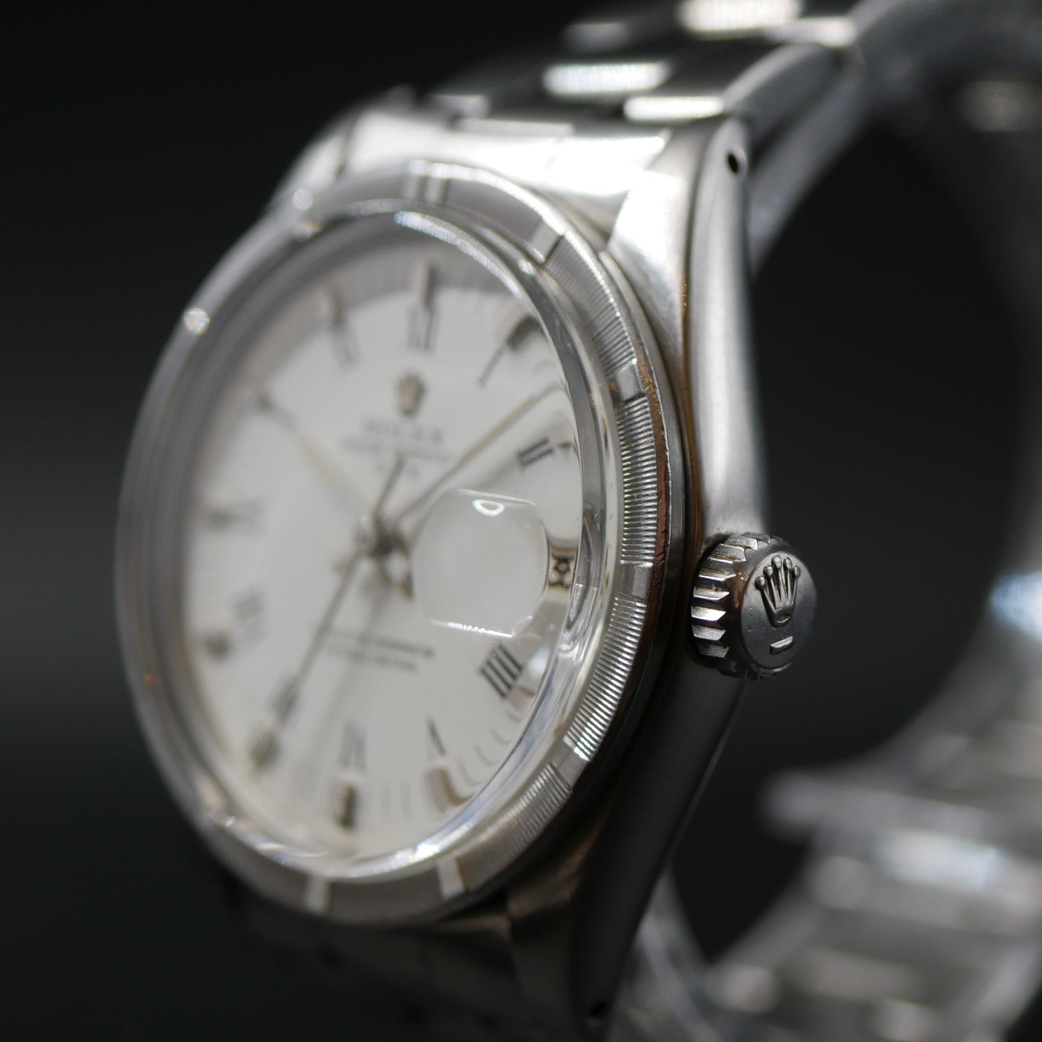 ROLEX OYSTER PERPETUAL 1501 DATE LUNETTA THUNDER