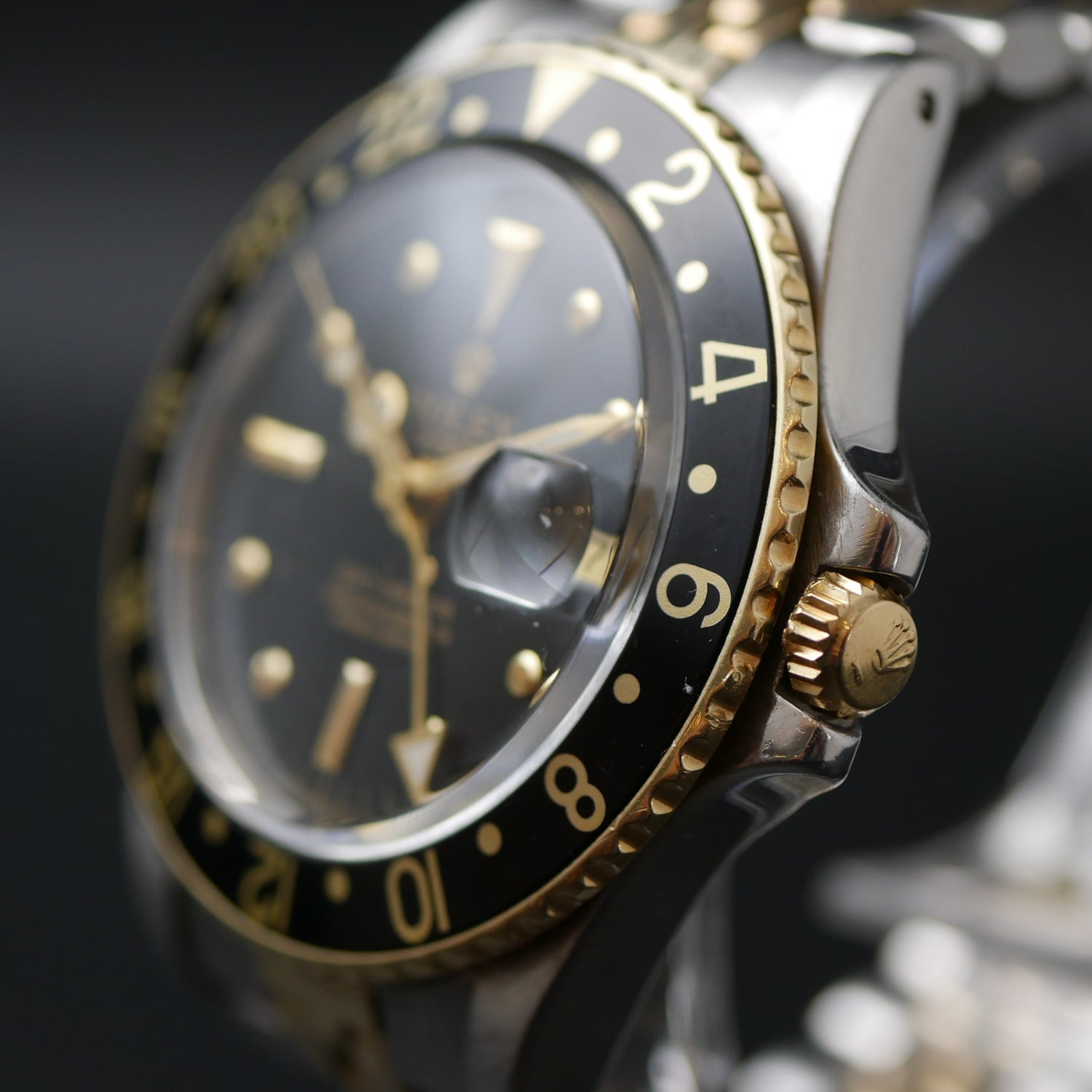 ROLEX 1675 "NIPPLE DIAL" ACCIAIO E ORO BRACCIALE "JOSKER" OVOLINI
