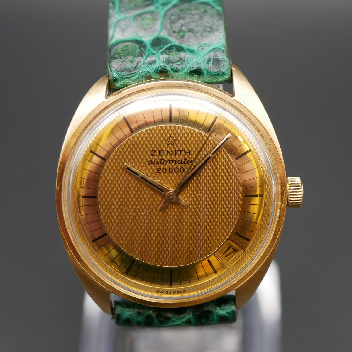 ZENITH 28800 ORO 18kt MASSICCIO DIAL NIDO D'APE